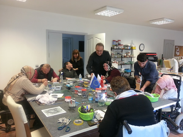 Golden Hands Glass Art Project